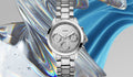 Guess Mini Sunrise Silver Dial Silver Steel Strap Watch For Women - W0448L1