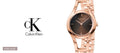 Calvin Klein Class Brown Dial Rose Gold Steel Strap Watch for Women - K6R2362K