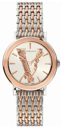 Versace Virtus Quartz White Dial Two Tone Steel Strap Watch for Women - VEHC00519