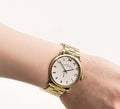 Marc Jacobs Baker White Dial Gold Stainless Steel Strap Watch for Women - MBM3243