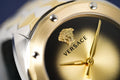 Versace Shadov Quartz Gold Dial Two Tone Steel Strap Watch for Women - VEBM00518