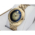 Versace Shadov Quartz Gold Dial Gold Steel Strap Watch for Women - VEBM00618