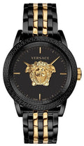 Versace Palazzo Empire Black Dial Two Tone Steel Strap Watch for Men - VERD01119