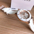 Guess Overdrive Analog White Dial White Rubber Strap Watch for Women - W10614L2