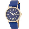 Marc Jacobs Marc Fergus Blue Dial Blue Leather Strap Watch for Women - MBM8650