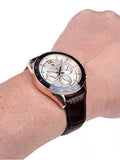 Tommy Hilfiger Luke Quartz White Dial Brown Leather Strap Watch for Men - 1791118