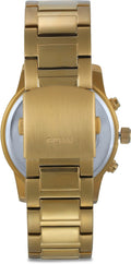 Guess Analog Chronograph Gold Dial Gold Steel Strap Watch for Men - W0075G5