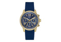 Guess Sunrise Blue Dial with Diamonds Blue Rubber Strap Watch For Women - W0616L2