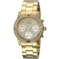 Guess Confetti Diamonds Silver Dial Gold Steel Strap Watch for Women - W0774L5