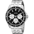 Guess Odyssey Black Dial Silver Steel Strap Watch For Men - W1107G1