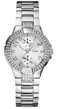 Guess Mini Prism Diamonds Silver Dial Silver Steel Strap Watch for Women - W12638L1