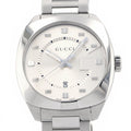 Gucci GG2570 Quartz Silver Dial Silver Steel Strap Watch For Men - YA142308