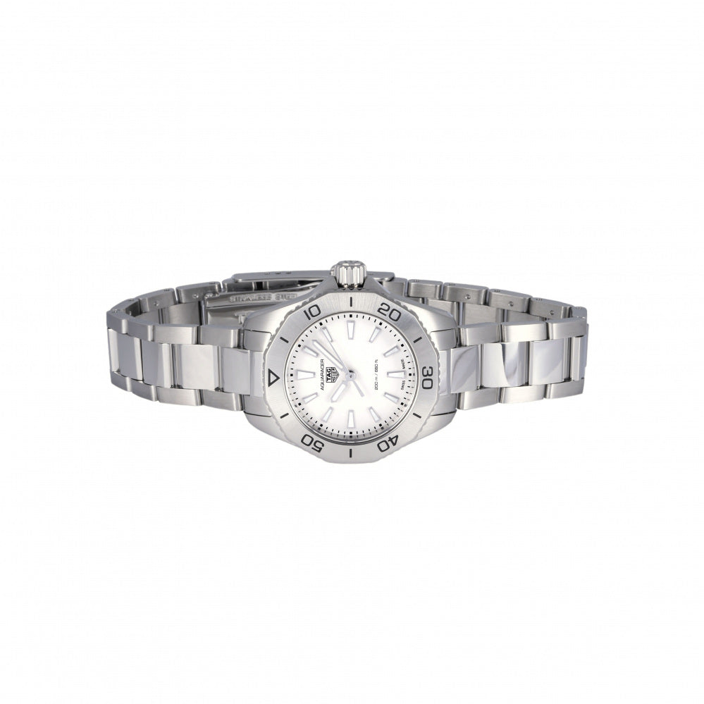 Tag Heuer Aquaracer Professional 200 Quartz White Dial Silver Steel Strap Watch for Women - WBP1411.BA0622