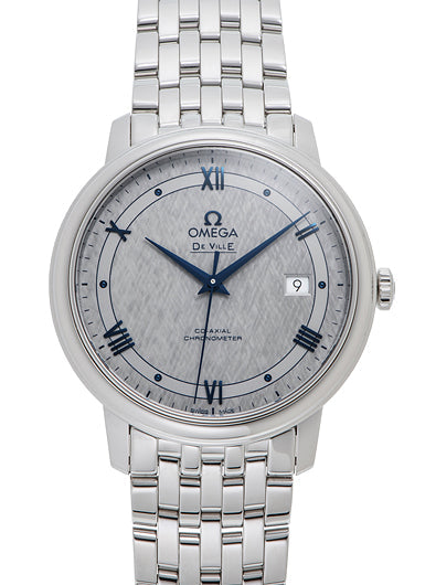 Omega De Ville Prestige Co-Axial Grey Dial Silver Steel Strap Watch for Men - 424.10.40.20.06.002