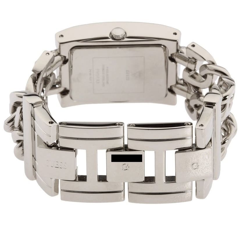 Guess Mod Heavy Metal Diamonds Silver Dial Silver Steel Strap Watch for Women - W95088L1