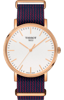 Tissot T Classic Everytime Medium White Dial Two Tone NATO Strap Watch for Men - T109.410.38.031.00