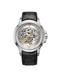 Maserati Ingegno Automatic Black Skeleton Dial Black Leather Strap Watch For Men - R8821119002