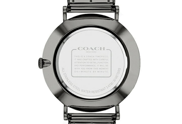 Coach Charles Black Dial Grey Mesh Bracelet Watch for Men - 14602145