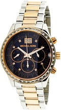 Michael Kors Brinkley Navy Blue Dial Two Tone Steel Strap Watch for Women - MK6205