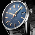 Tag Heuer Carrera Quartz Blue Dial Blue Calfskin Leather Strap Watch for Women - WAR1112.FC6391