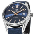 Tag Heuer Carrera Quartz 39mm Blue Dial Blue Calfskin Strap Watch for Women - WAR1112.FC6391