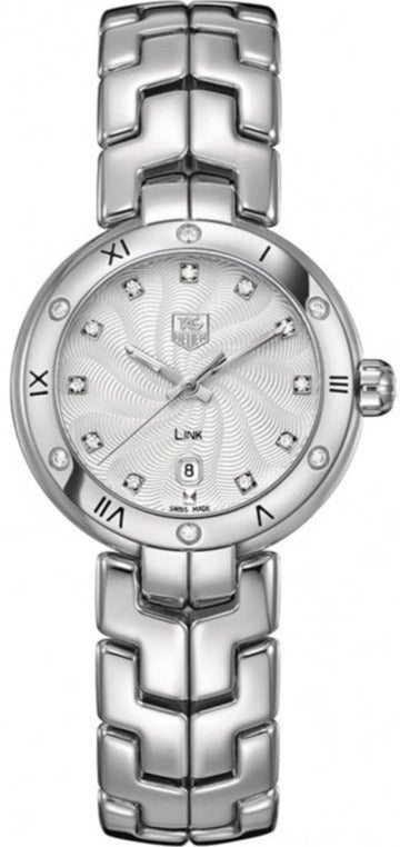 Tag Heuer Link Diamonds Silver Dial Silver Steel Strap Watch for Women - WAT1413.BA0954