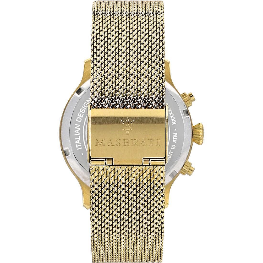 Maserati Epoca Mother of Pearl Dial Yellow Gold Mesh Strap Watch For Women - R8853118502