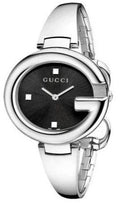 Gucci Guccissima Analog Black Dial Silver Steel Strap Watch For Women - YA134301