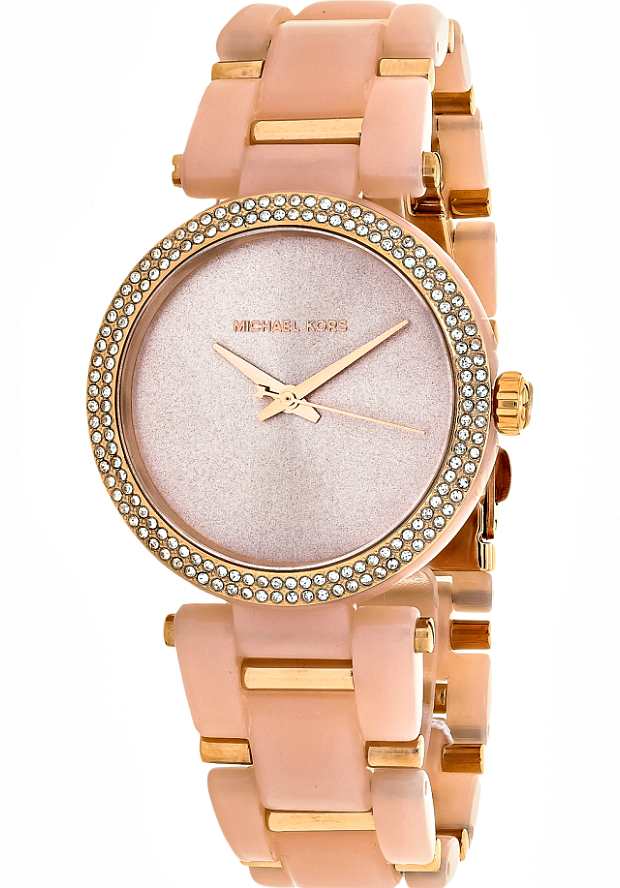 Michael Kors Delray Rose Gold Dial Rose Gold Steel Strap Watch for Women - MK4322