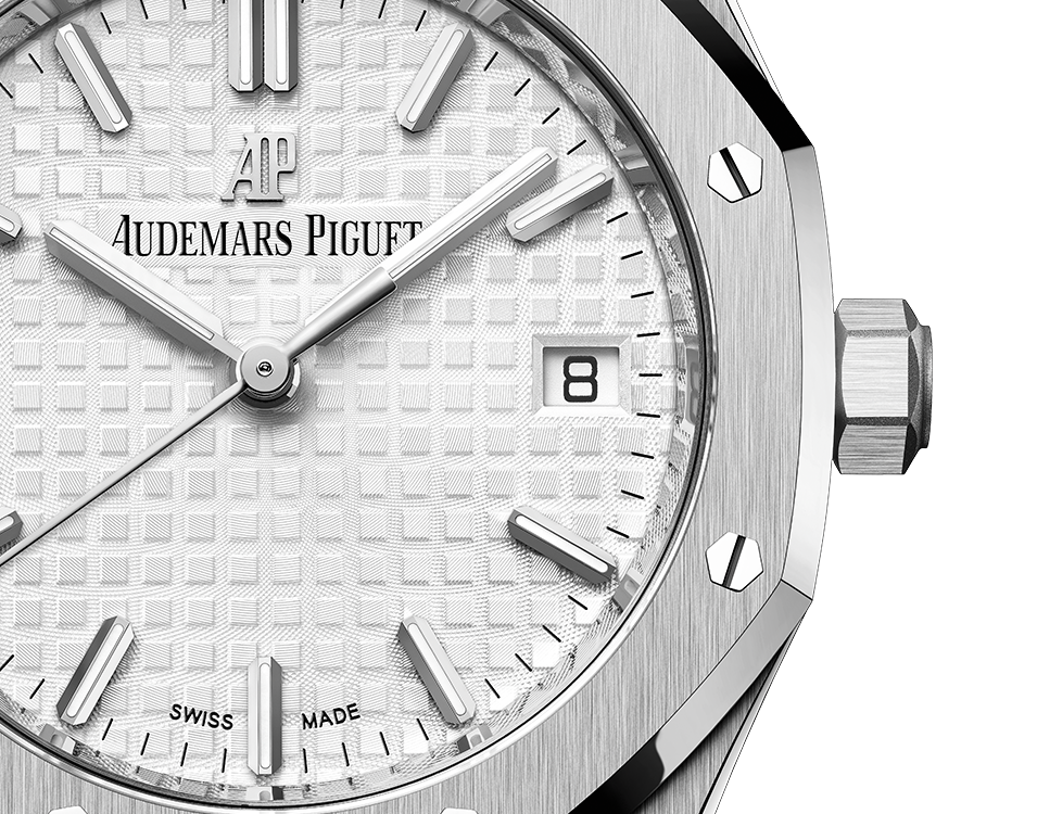 Audemars Piguet Royal Oak Automatic White Dial Silver Steel Strap Watch for Women - 77350ST.OO.1261ST.01