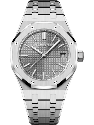 Audemars Piguet Royal Oak Grey Dial Silver Steel Strap Watch for Men - 15550ST.OO.1356ST.03