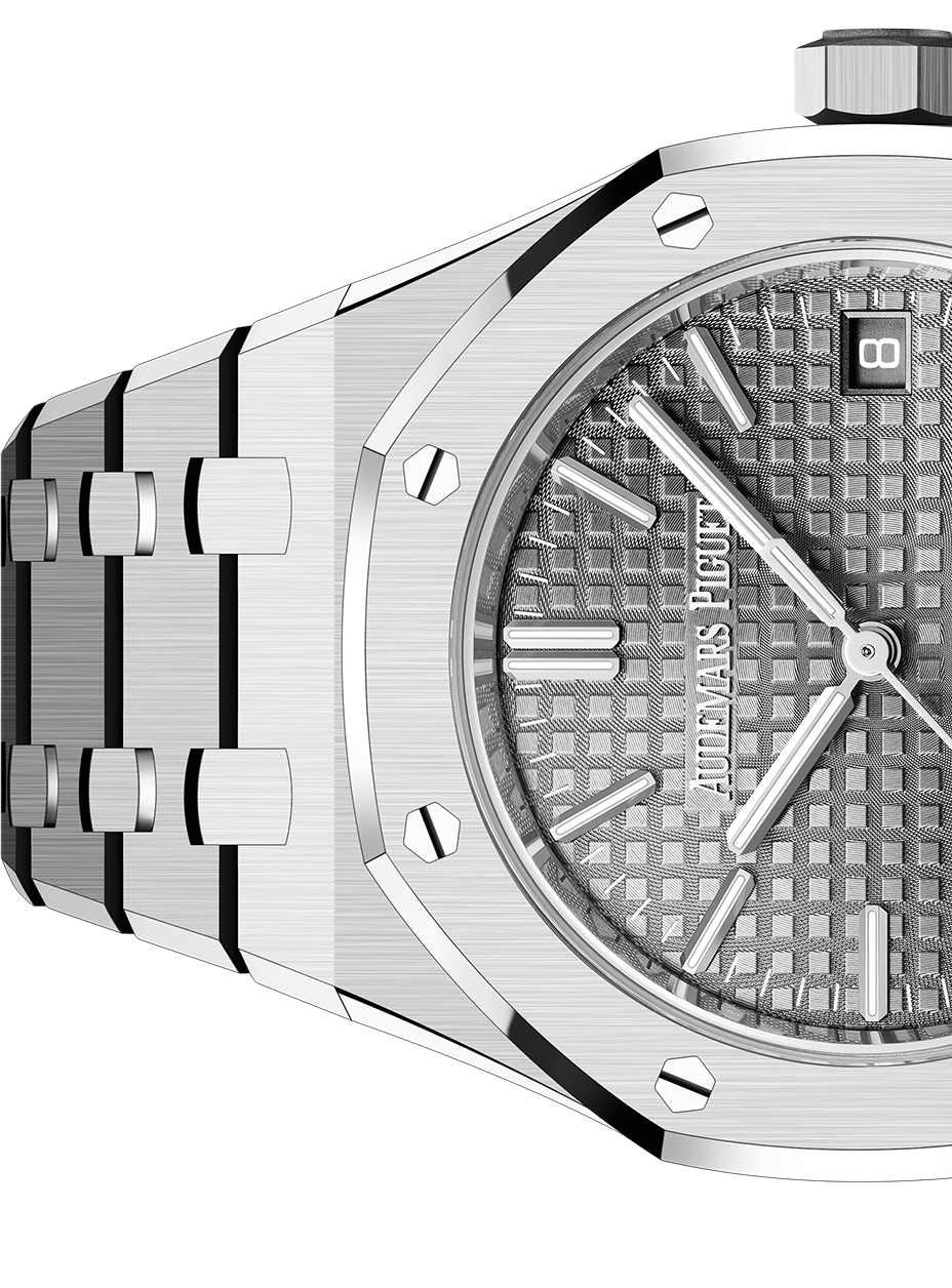 Audemars Piguet Royal Oak Grey Dial Silver Steel Strap Watch for Men - 15550ST.OO.1356ST.03