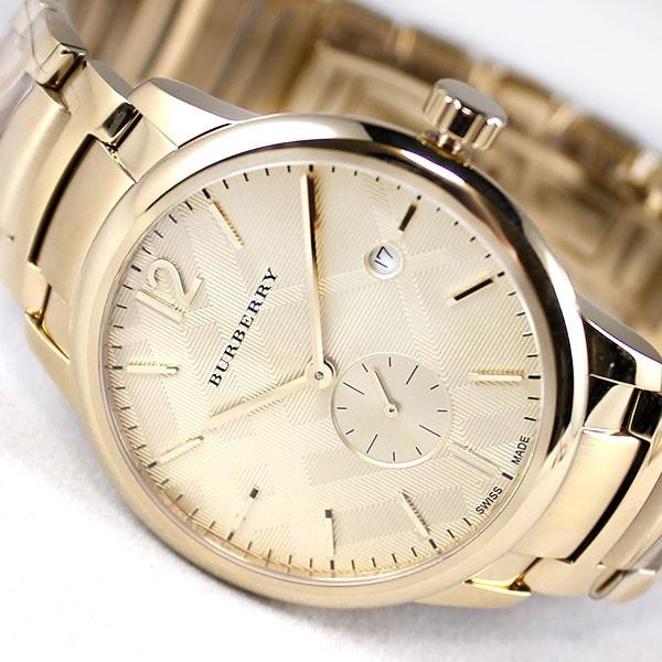 Burberry The Classic Yellow Gold Dial Gold Steel Strap Watch for Men - BU10006