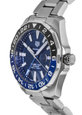 Tag Heuer Aquaracer GMT Blue Dial Calibre 6 Automatic Blue Dial Silver Steel Strap Watch for Men - WAY201T.BA0927