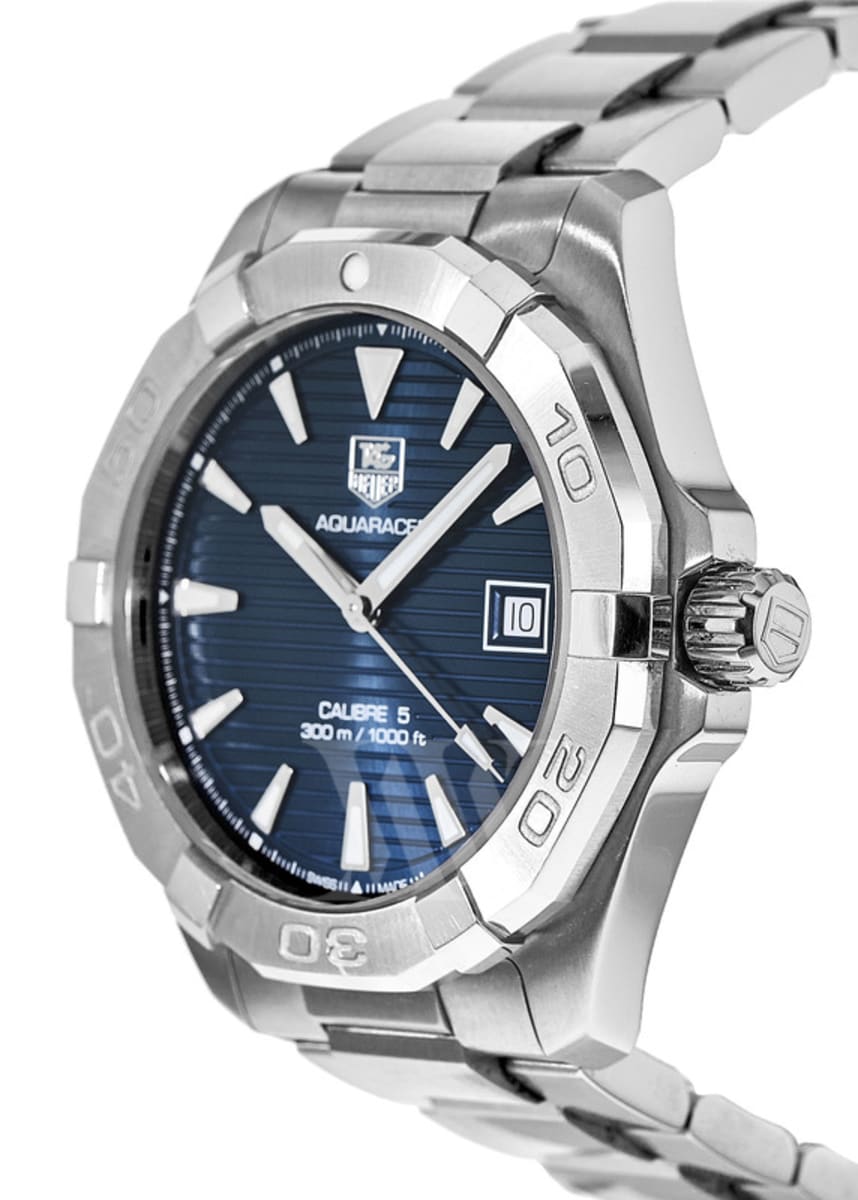 Tag Heuer Aquaracer Automatic 41mm Blue Dial Silver Steel Strap Watch for Men - WAY2112.BA0928