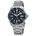 Tag Heuer Aquaracer Calibre 5 Blue Dial Silver Steel Strap Watch for Men - WAY211C.BA0928