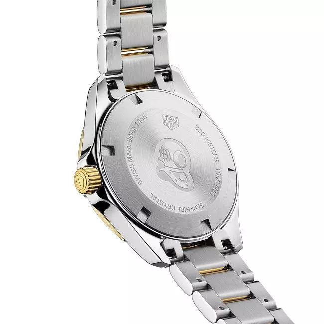 Tag Heuer Aquaracer Quartz 32mm White Mother of Pearl Dial Two Tone Steel Strap Watch for Women - WBD1322.BB0320