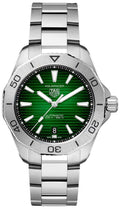 Tag Heuer Aquaracer Professional 200 Automatic Green Dial Silver Steel Strap Watch for Men - WBP2115.BA0627