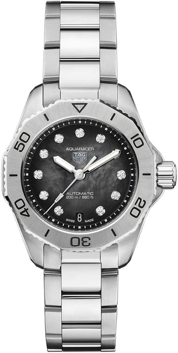 Tag Heuer Aquaracer Professional 200 Automatic Black Dial Silver Steel Strap Watch for Men - WBP2410.BA0622