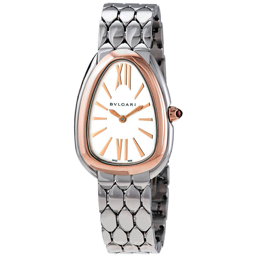 Bvlgari Serpenti Seduttori Quartz Silver Dial Silver Steel Strap Watch for Women - SERPENTI103144