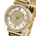 Michael Kors Catlin Mother of Pearl Dial Gold Steel Strap Watch for Women - MK3332