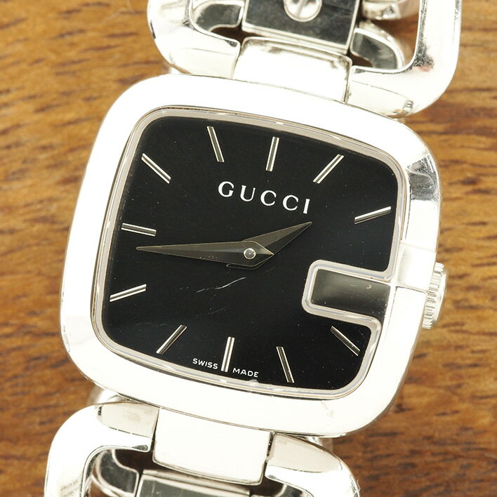 Gucci G Gucci Black Dial Silver Steel Strap Watch For Women - YA125510