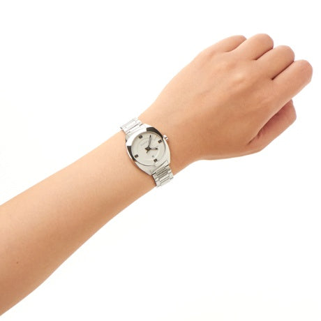 Gucci GG2570 Quartz White Dial Silver Steel Strap Watch For Women - YA142502