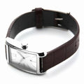 Calvin Klein Window Silver Dial Brown Leather Strap Watch for Women - K2M23126