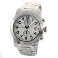 Marc Jacobs Larry Chronograph White Dial Silver Stainless Steel Strap Watch for Men - MBM5030