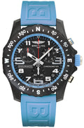 Breitling Endurance Pro Black Dial Light Blue Rubber Strap Watch for Men - X82310281B1S1