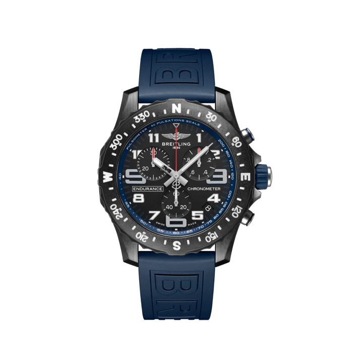 Breitling Endurance Pro Black Dial Blue Rubber Strap Watch for Men - X82310D51B1S1