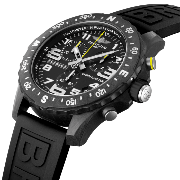 Breitling Endurance Pro Black Dial Black Rubber Strap Watch for Men - X82310E51B1S1