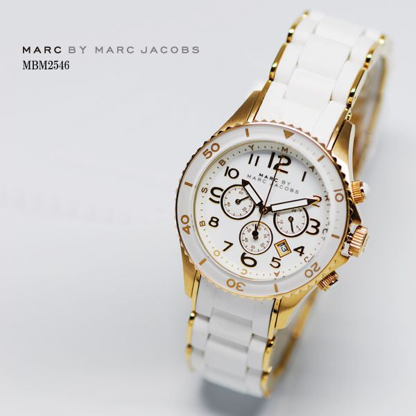 Marc Jacobs Rock White Dial White Stainless Steel Strap Watch for Women - MBM2546