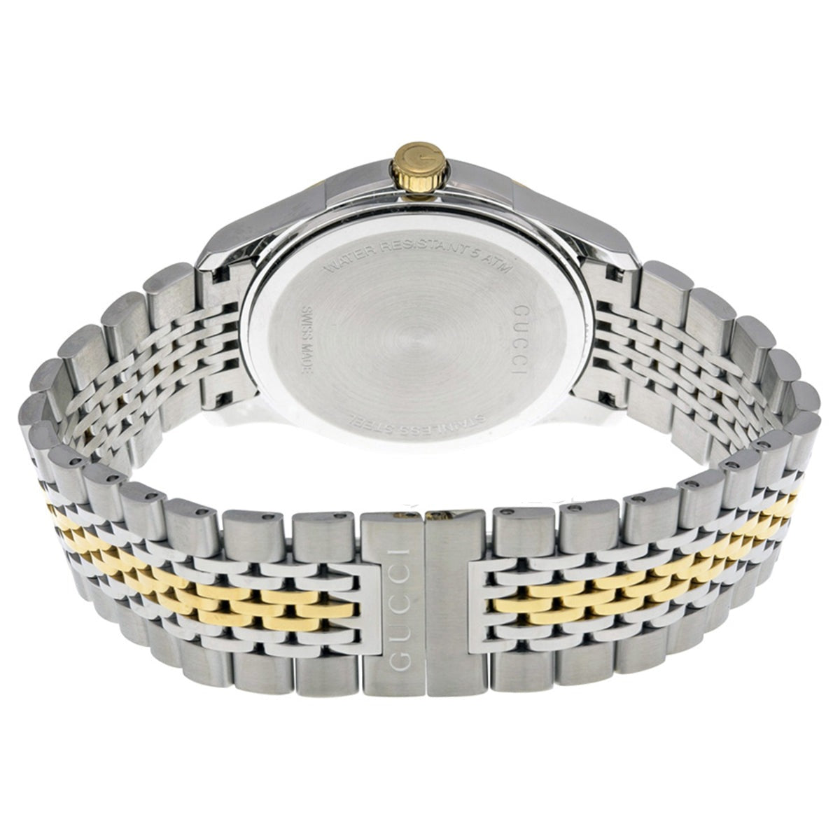 Gucci G Timeless Quartz Silver Dial Two Tone Mesh Bracelet Watch For Men - YA126409